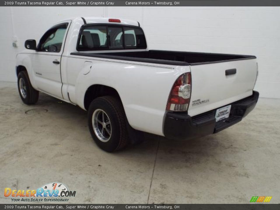 2009 Toyota Tacoma Regular Cab Super White / Graphite Gray Photo #7