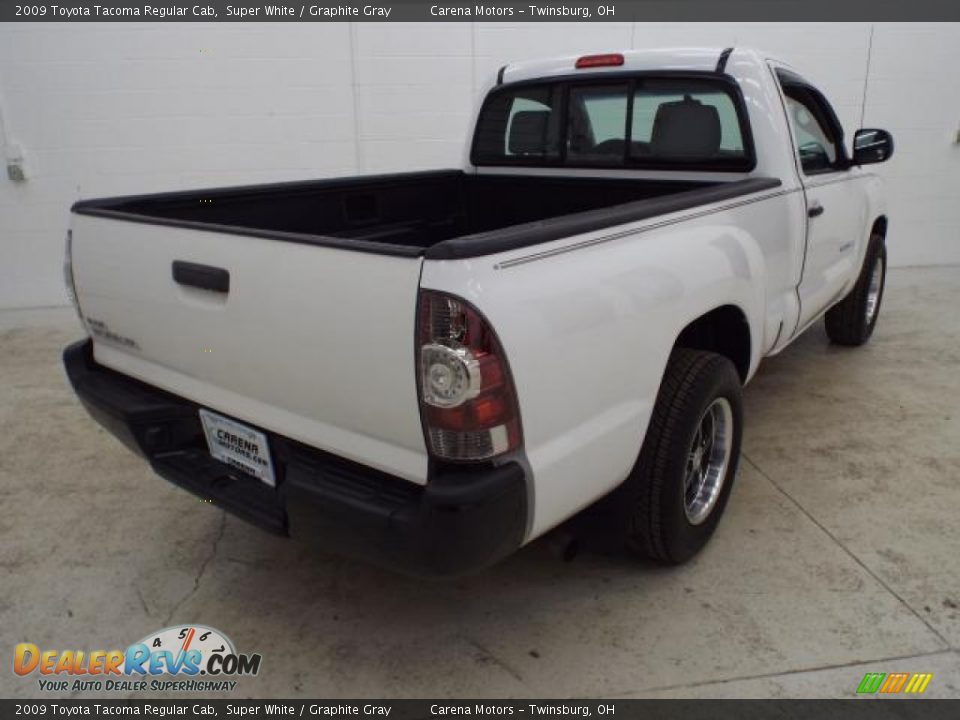 2009 Toyota Tacoma Regular Cab Super White / Graphite Gray Photo #10