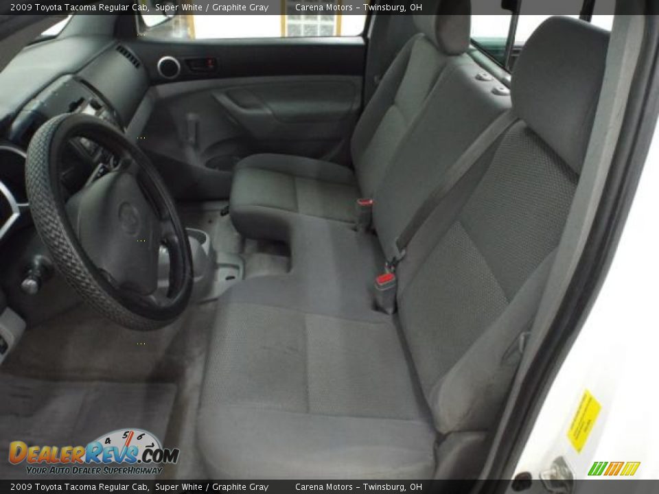 2009 Toyota Tacoma Regular Cab Super White / Graphite Gray Photo #15