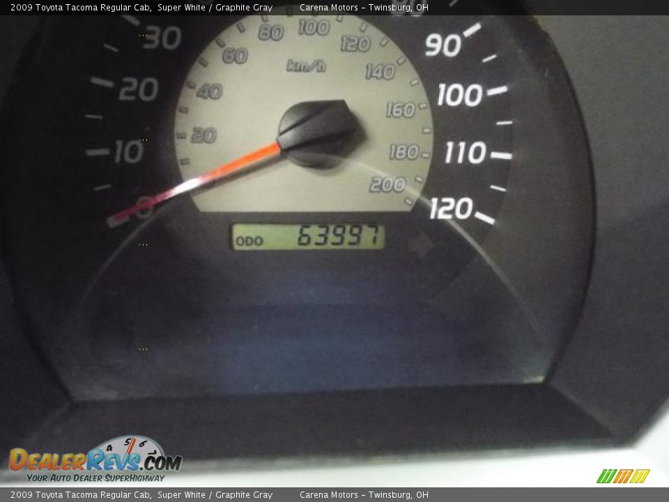 2009 Toyota Tacoma Regular Cab Super White / Graphite Gray Photo #16