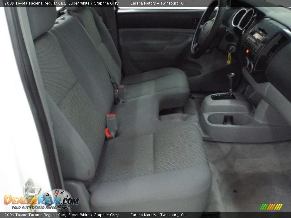 2009 Toyota Tacoma Regular Cab Super White / Graphite Gray Photo #19