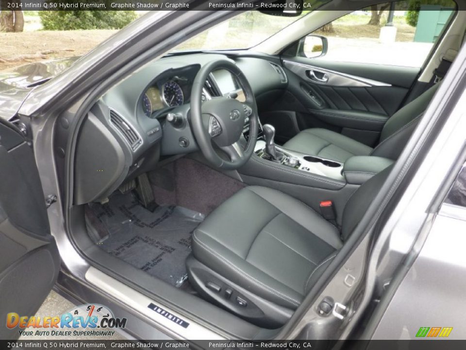 Graphite Interior - 2014 Infiniti Q 50 Hybrid Premium Photo #10