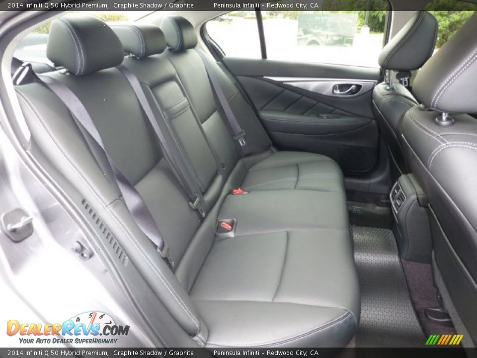 Rear Seat of 2014 Infiniti Q 50 Hybrid Premium Photo #12