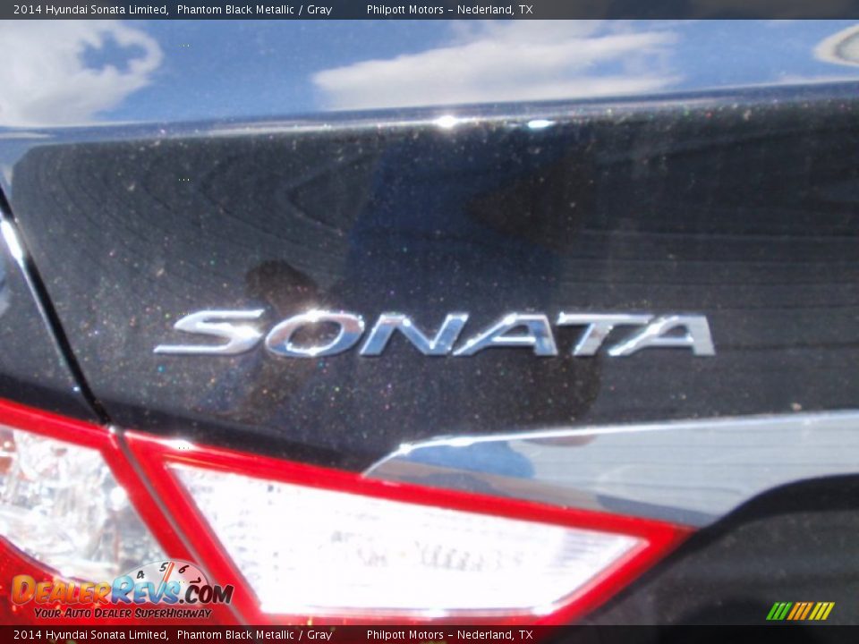 2014 Hyundai Sonata Limited Phantom Black Metallic / Gray Photo #13