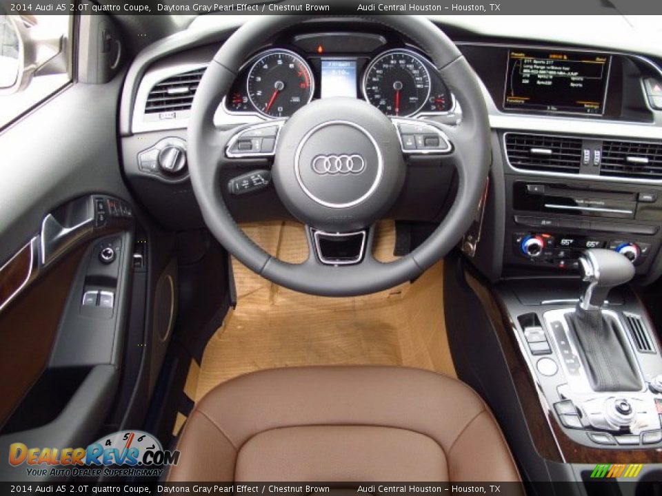 2014 Audi A5 2.0T quattro Coupe Daytona Gray Pearl Effect / Chestnut Brown Photo #12