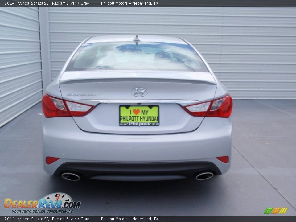 2014 Hyundai Sonata SE Radiant Silver / Gray Photo #5
