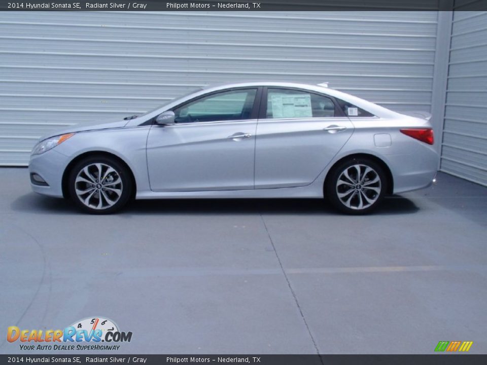 2014 Hyundai Sonata SE Radiant Silver / Gray Photo #6