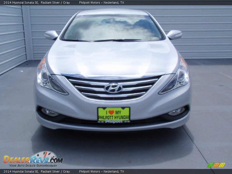 2014 Hyundai Sonata SE Radiant Silver / Gray Photo #9
