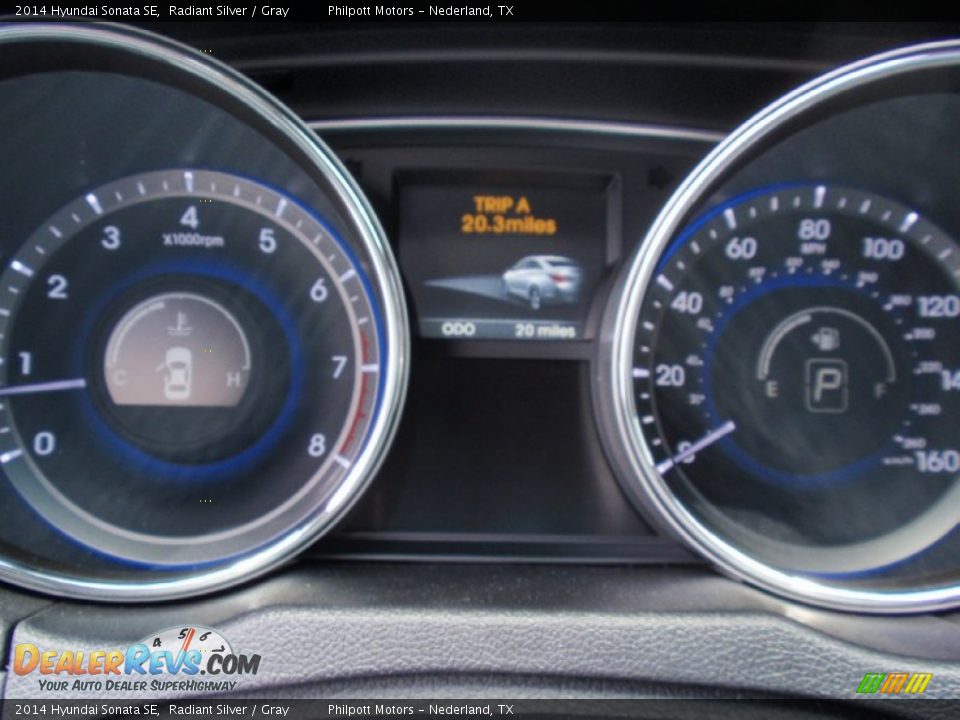 2014 Hyundai Sonata SE Radiant Silver / Gray Photo #33