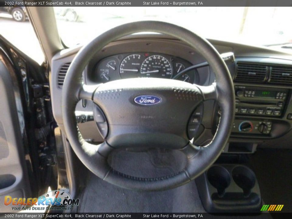 2002 Ford Ranger XLT SuperCab 4x4 Black Clearcoat / Dark Graphite Photo #18