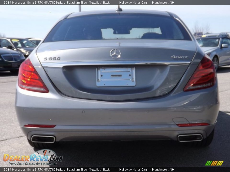 2014 Mercedes-Benz S 550 4MATIC Sedan Paladium Silver Metallic / Black Photo #4