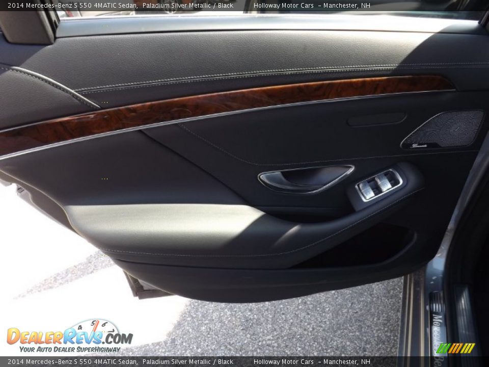 2014 Mercedes-Benz S 550 4MATIC Sedan Paladium Silver Metallic / Black Photo #7