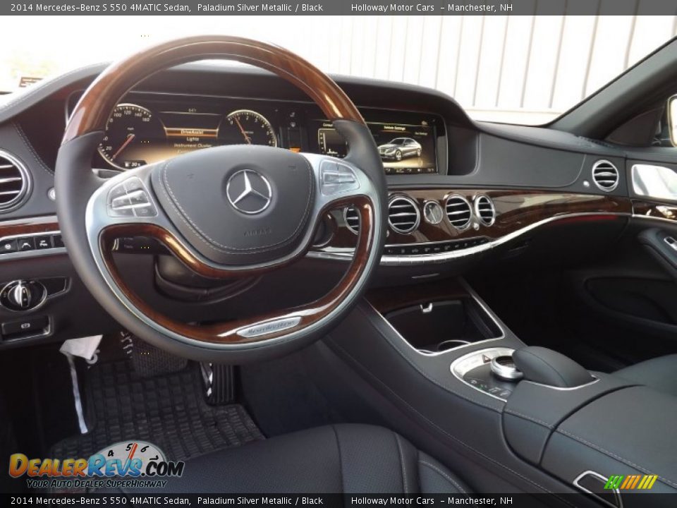 2014 Mercedes-Benz S 550 4MATIC Sedan Paladium Silver Metallic / Black Photo #9