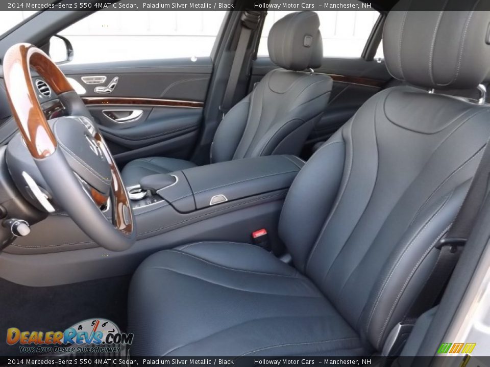 2014 Mercedes-Benz S 550 4MATIC Sedan Paladium Silver Metallic / Black Photo #12
