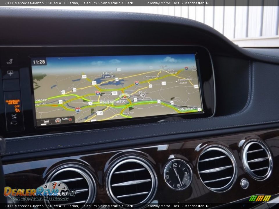 2014 Mercedes-Benz S 550 4MATIC Sedan Paladium Silver Metallic / Black Photo #16