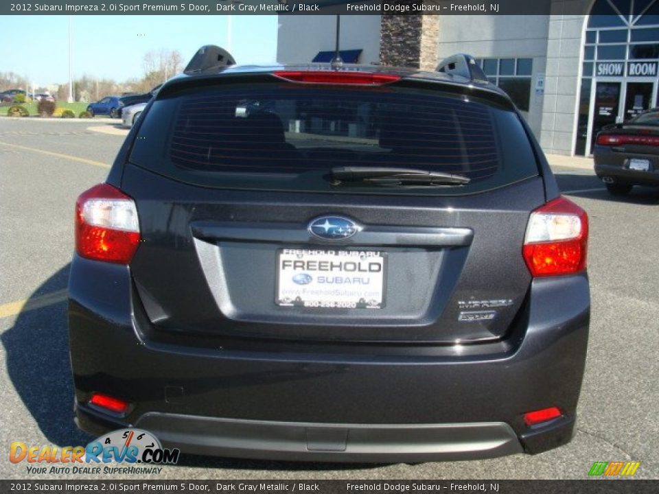2012 Subaru Impreza 2.0i Sport Premium 5 Door Dark Gray Metallic / Black Photo #5