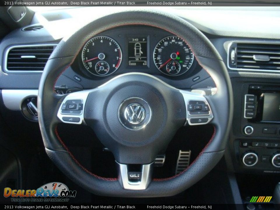 2013 Volkswagen Jetta GLI Autobahn Deep Black Pearl Metallic / Titan Black Photo #18