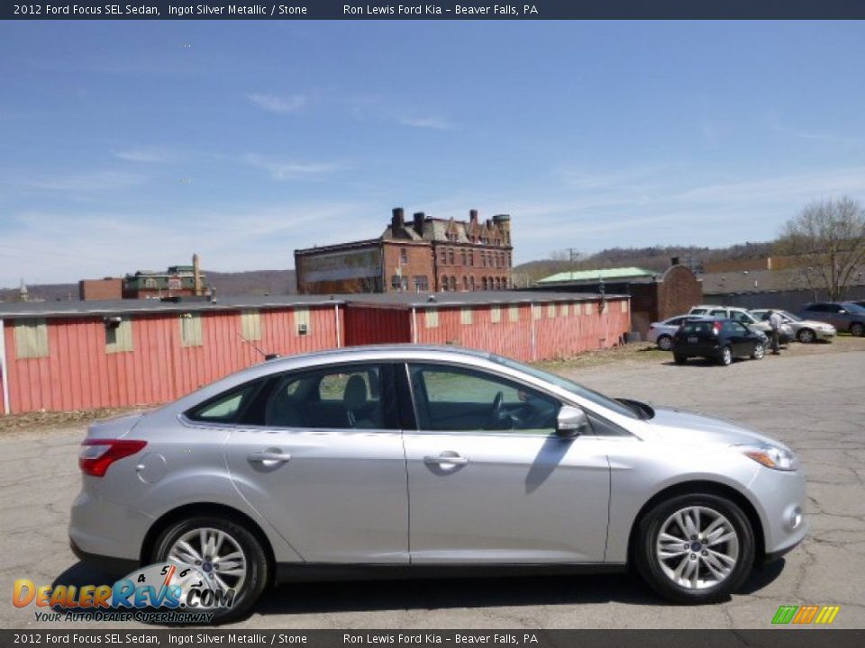 2012 Ford Focus SEL Sedan Ingot Silver Metallic / Stone Photo #1