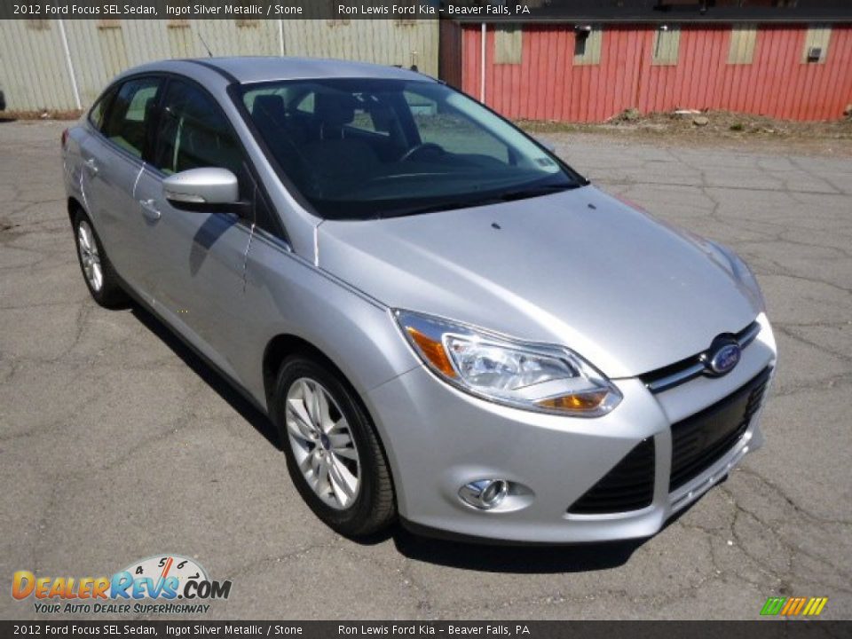 2012 Ford Focus SEL Sedan Ingot Silver Metallic / Stone Photo #2