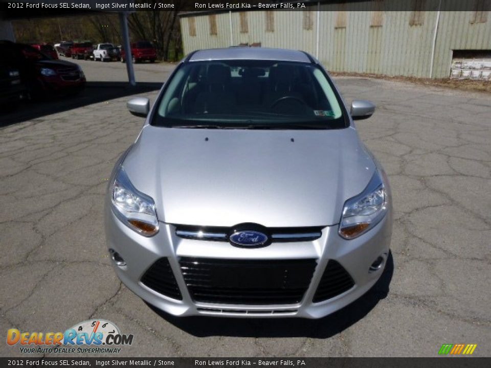2012 Ford Focus SEL Sedan Ingot Silver Metallic / Stone Photo #3