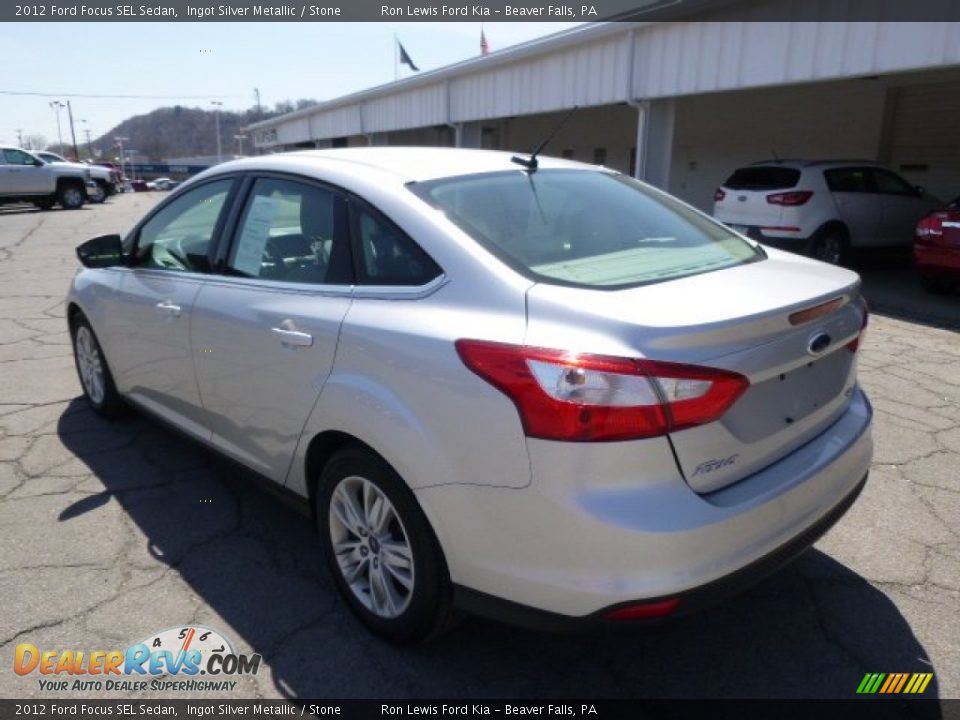 2012 Ford Focus SEL Sedan Ingot Silver Metallic / Stone Photo #6