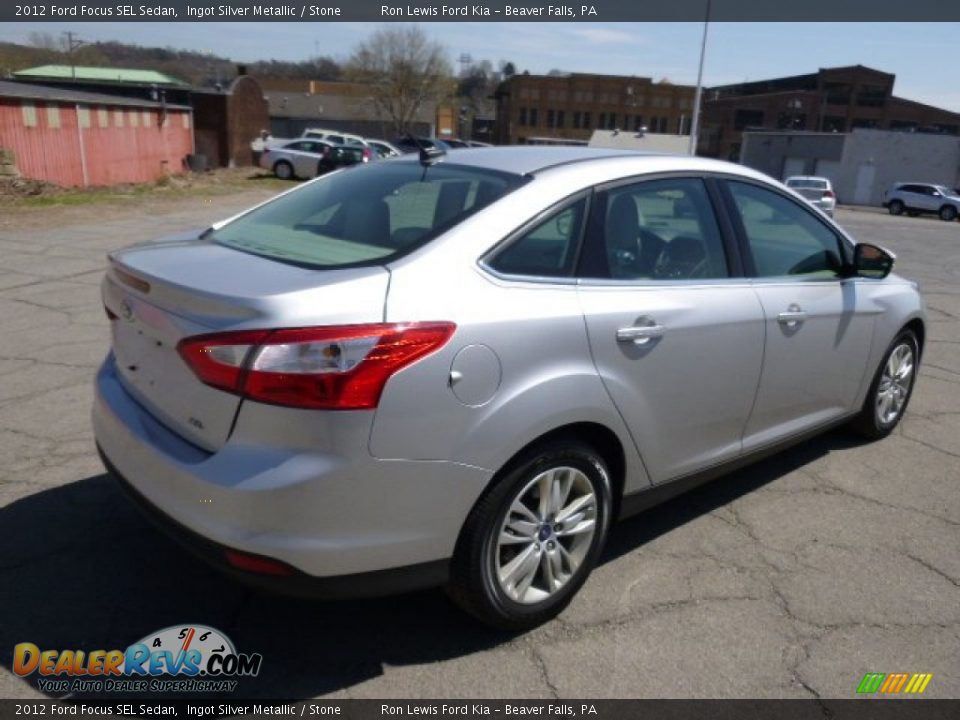 2012 Ford Focus SEL Sedan Ingot Silver Metallic / Stone Photo #8