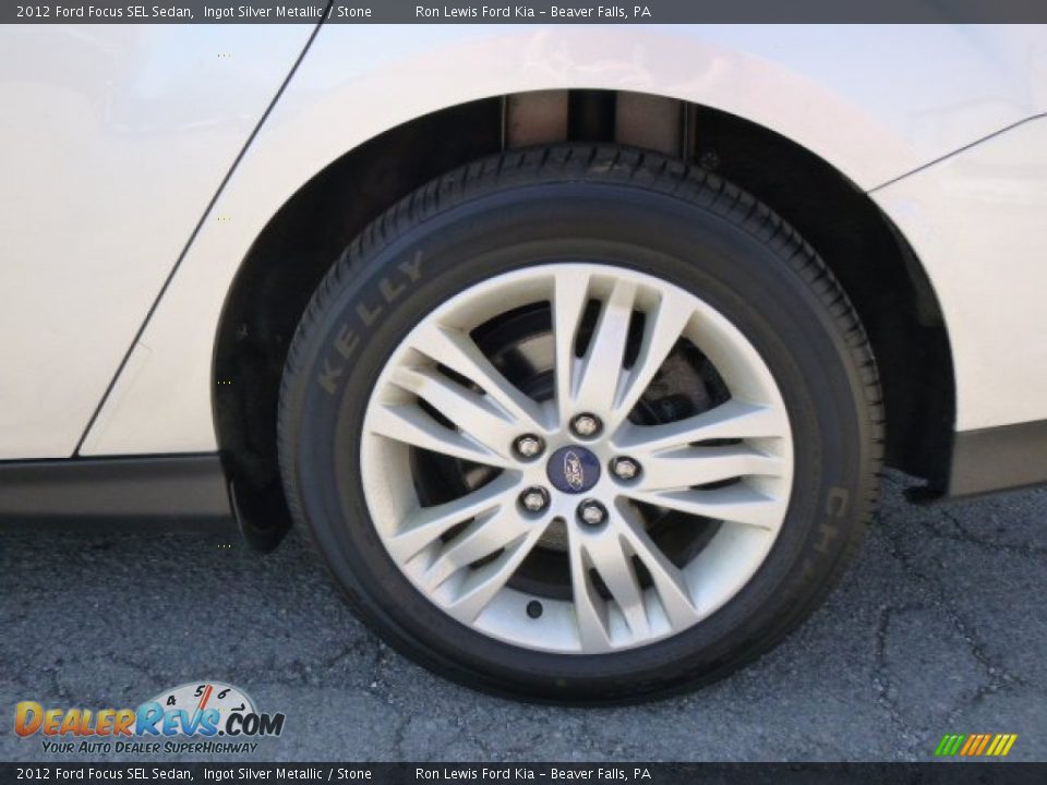 2012 Ford Focus SEL Sedan Ingot Silver Metallic / Stone Photo #9