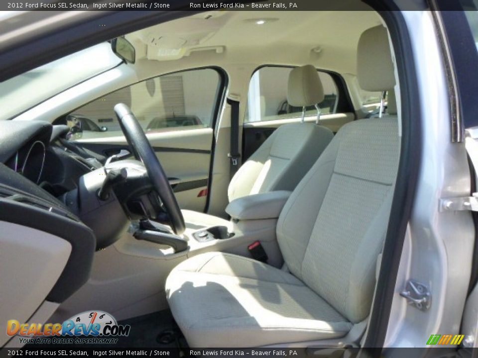 2012 Ford Focus SEL Sedan Ingot Silver Metallic / Stone Photo #10