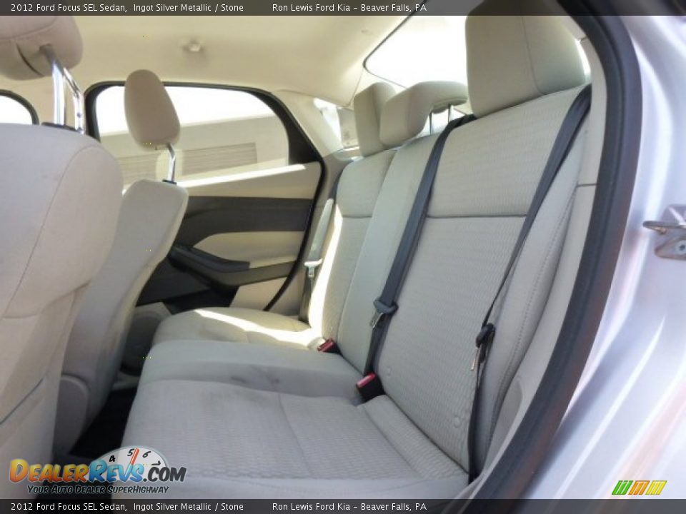 2012 Ford Focus SEL Sedan Ingot Silver Metallic / Stone Photo #12