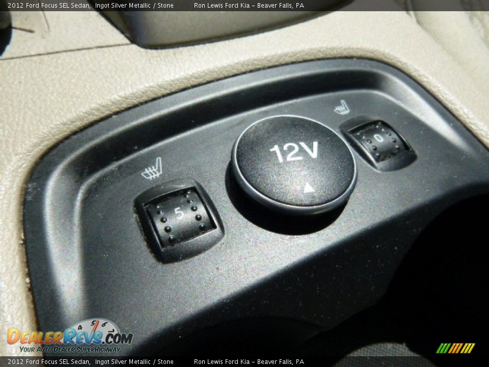 2012 Ford Focus SEL Sedan Ingot Silver Metallic / Stone Photo #15
