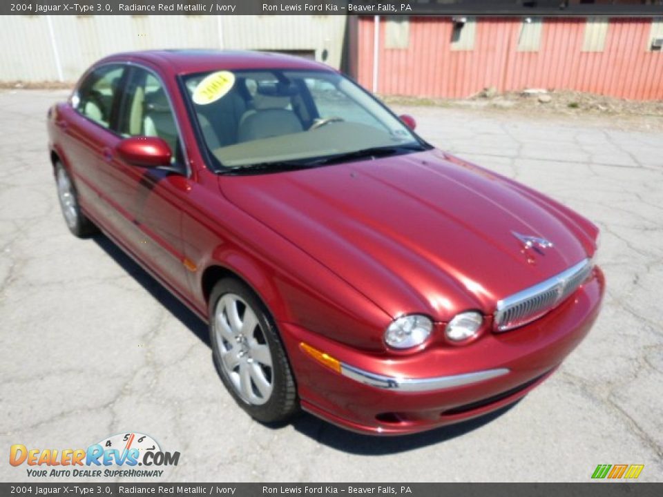 2004 Jaguar X-Type 3.0 Radiance Red Metallic / Ivory Photo #2