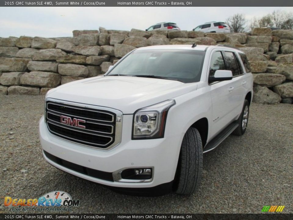 2015 GMC Yukon SLE 4WD Summit White / Cocoa/Dune Photo #2