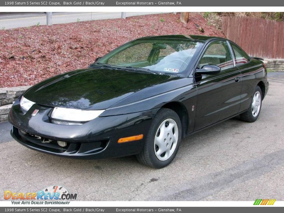 1998 Saturn S Series SC2 Coupe Black Gold / Black/Gray Photo #1