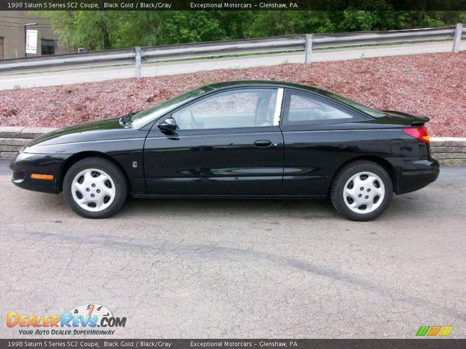 1998 Saturn S Series SC2 Coupe Black Gold / Black/Gray Photo #2