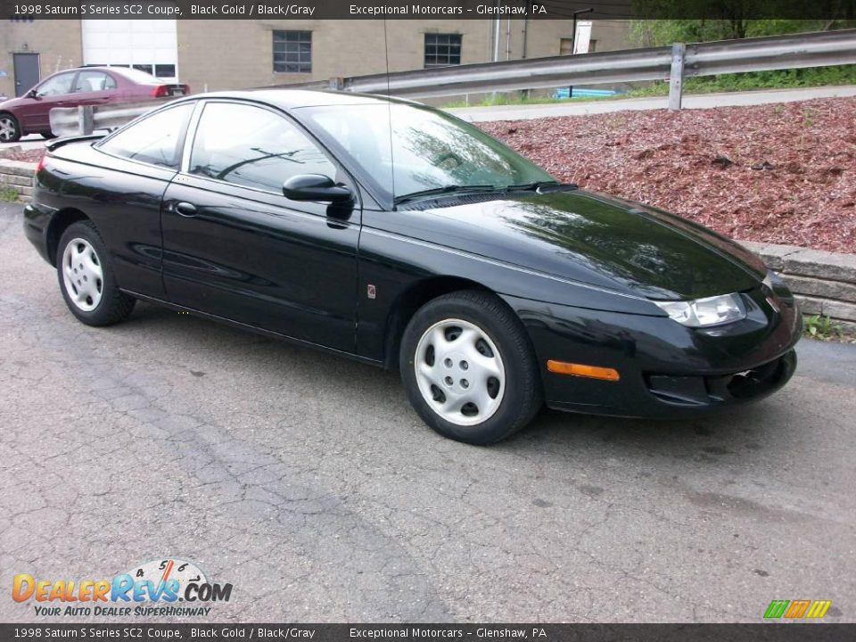 1998 Saturn S Series SC2 Coupe Black Gold / Black/Gray Photo #8