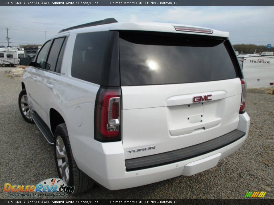 2015 GMC Yukon SLE 4WD Summit White / Cocoa/Dune Photo #25