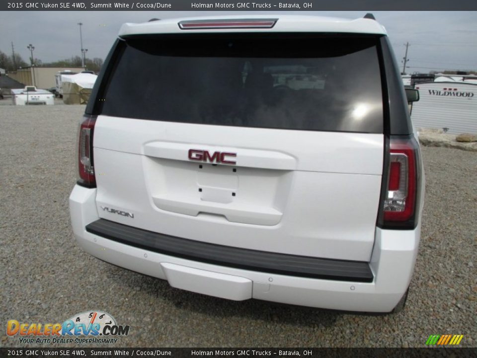 2015 GMC Yukon SLE 4WD Summit White / Cocoa/Dune Photo #30