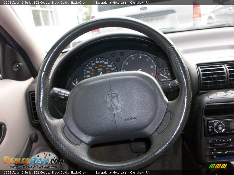 1998 Saturn S Series SC2 Coupe Black Gold / Black/Gray Photo #12