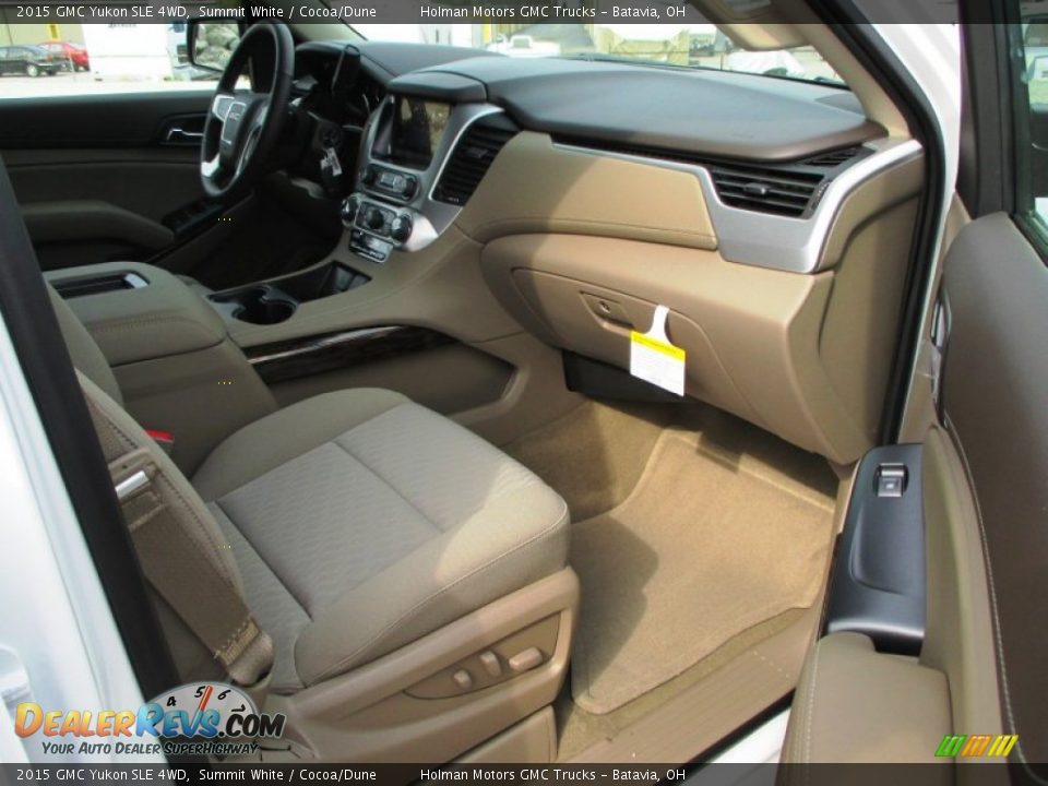 2015 GMC Yukon SLE 4WD Summit White / Cocoa/Dune Photo #32