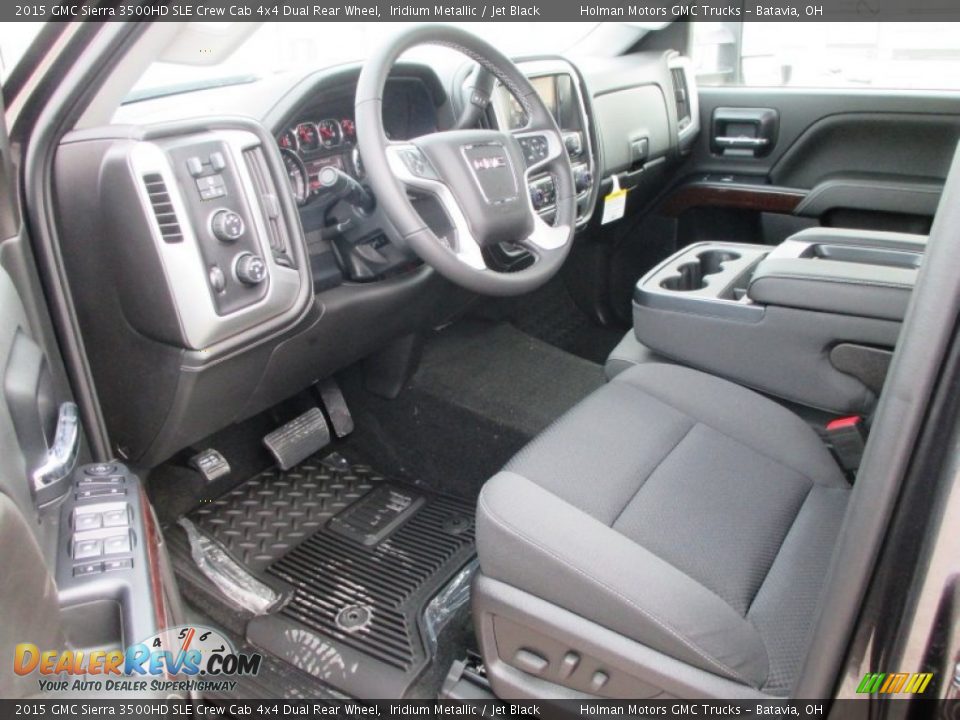 Jet Black Interior - 2015 GMC Sierra 3500HD SLE Crew Cab 4x4 Dual Rear Wheel Photo #7