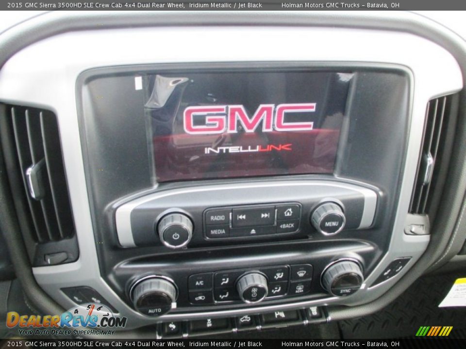 Controls of 2015 GMC Sierra 3500HD SLE Crew Cab 4x4 Dual Rear Wheel Photo #9