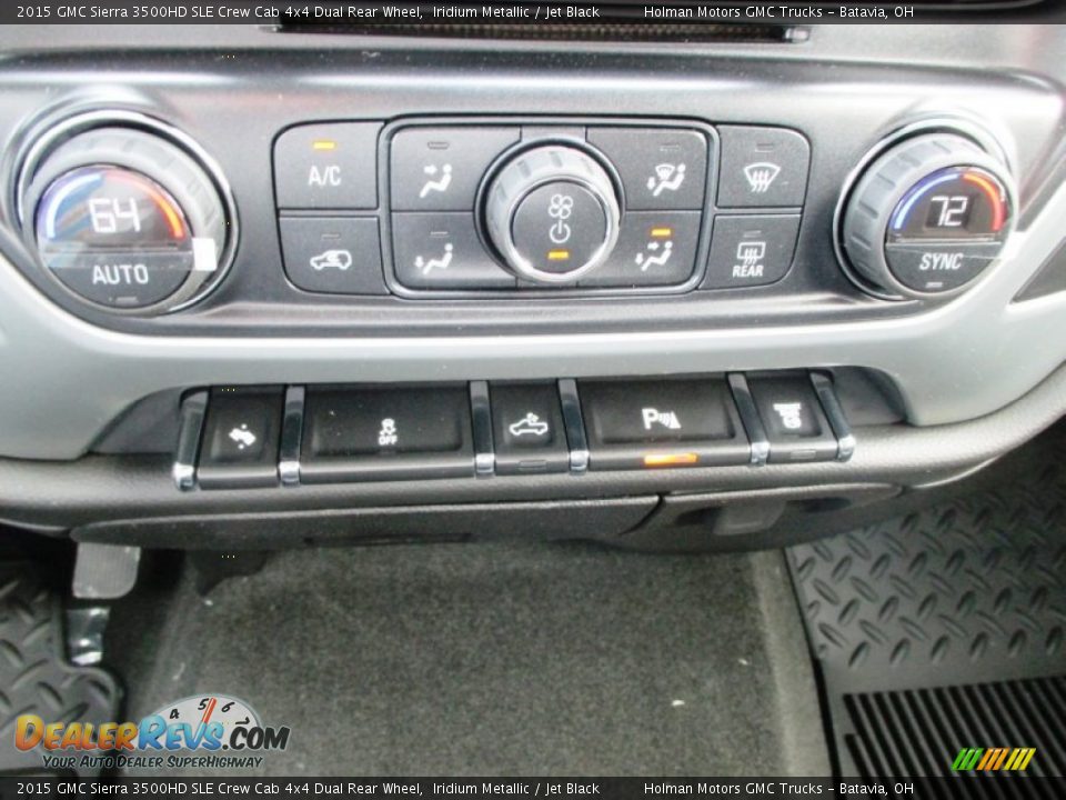 Controls of 2015 GMC Sierra 3500HD SLE Crew Cab 4x4 Dual Rear Wheel Photo #16