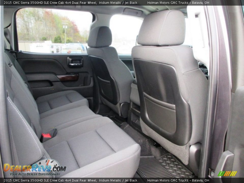 Rear Seat of 2015 GMC Sierra 3500HD SLE Crew Cab 4x4 Dual Rear Wheel Photo #31
