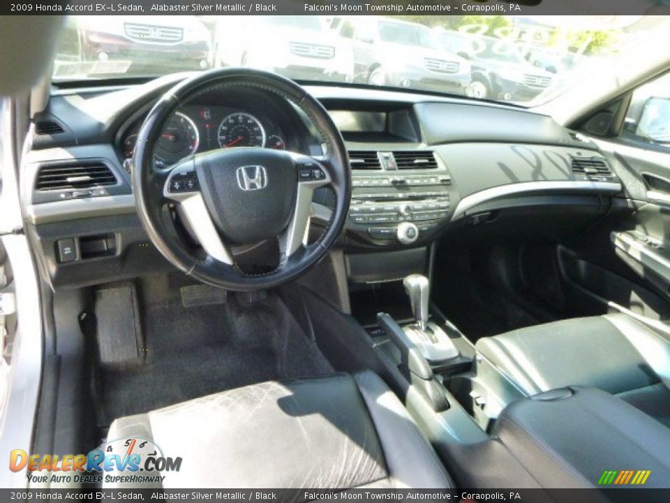 2009 Honda Accord EX-L Sedan Alabaster Silver Metallic / Black Photo #16