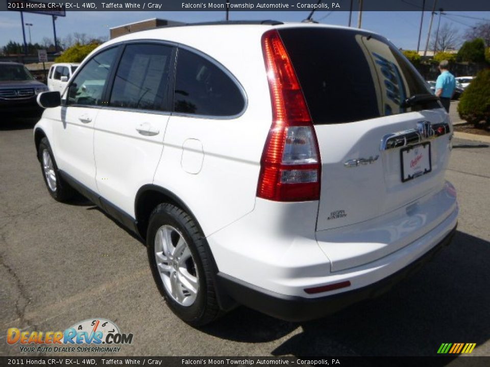 2011 Honda CR-V EX-L 4WD Taffeta White / Gray Photo #3