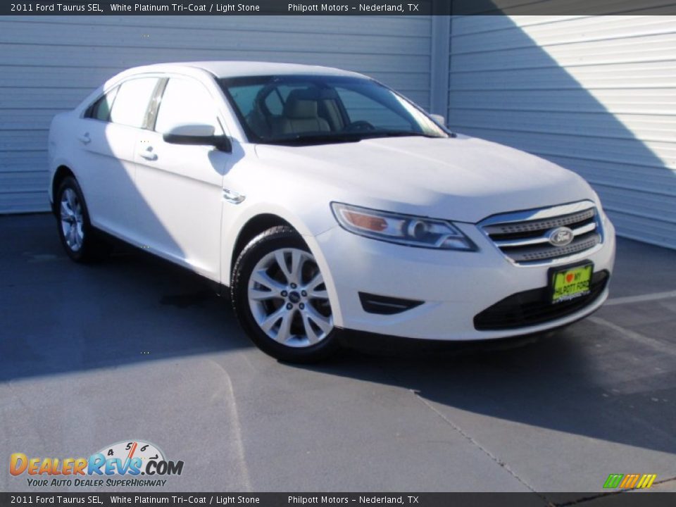 2011 Ford Taurus SEL White Platinum Tri-Coat / Light Stone Photo #1