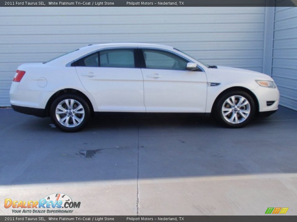 2011 Ford Taurus SEL White Platinum Tri-Coat / Light Stone Photo #3