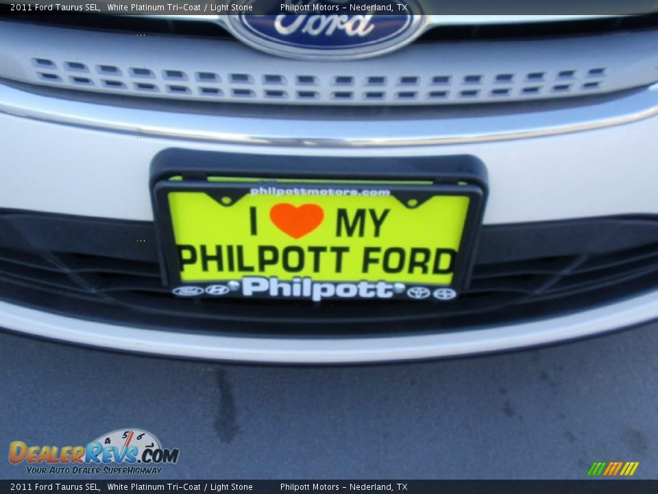 2011 Ford Taurus SEL White Platinum Tri-Coat / Light Stone Photo #9