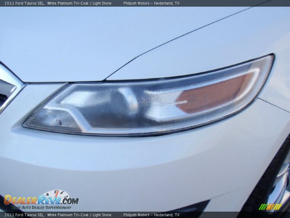 2011 Ford Taurus SEL White Platinum Tri-Coat / Light Stone Photo #10