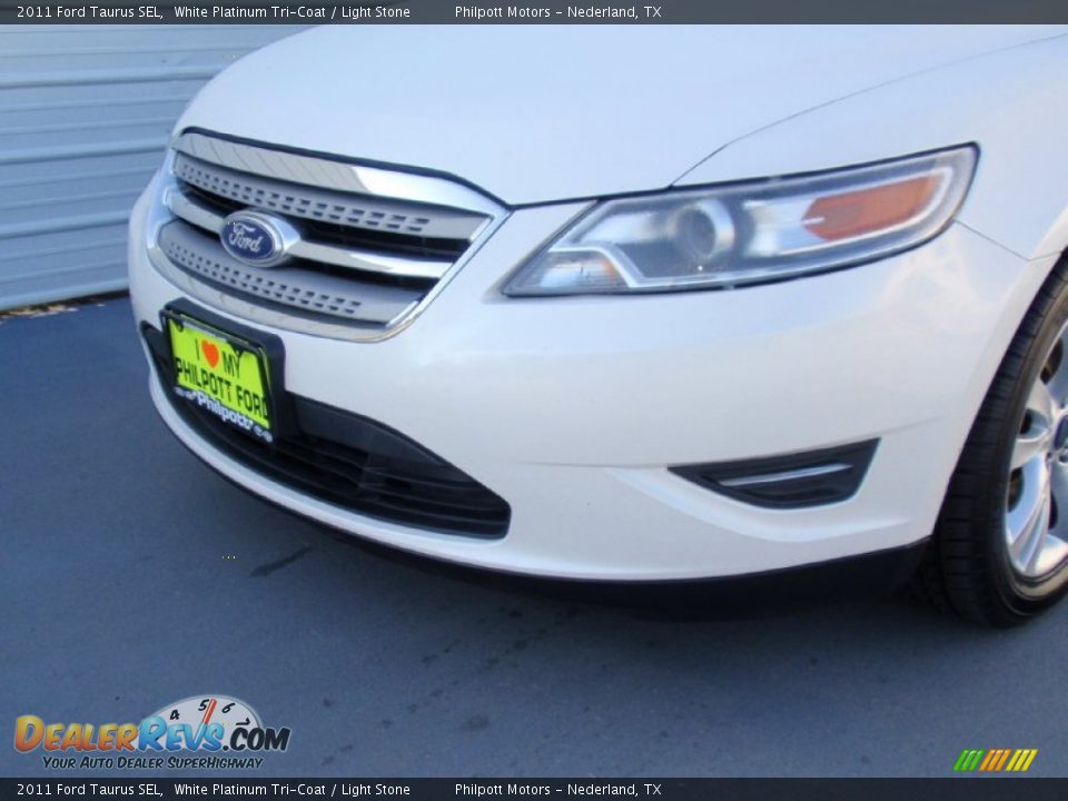 2011 Ford Taurus SEL White Platinum Tri-Coat / Light Stone Photo #11
